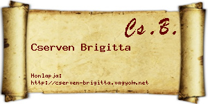 Cserven Brigitta névjegykártya