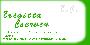brigitta cserven business card